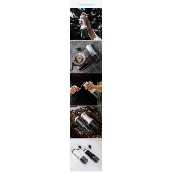 Adjustable Settings Ceramic Burr Coffee Mill Manual Hand Grinder with Modern Design Stainless Steel Plastic Material