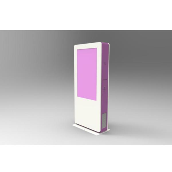 OEM Double Sided Outdoor Touch Kiosk Floor Standing Installation