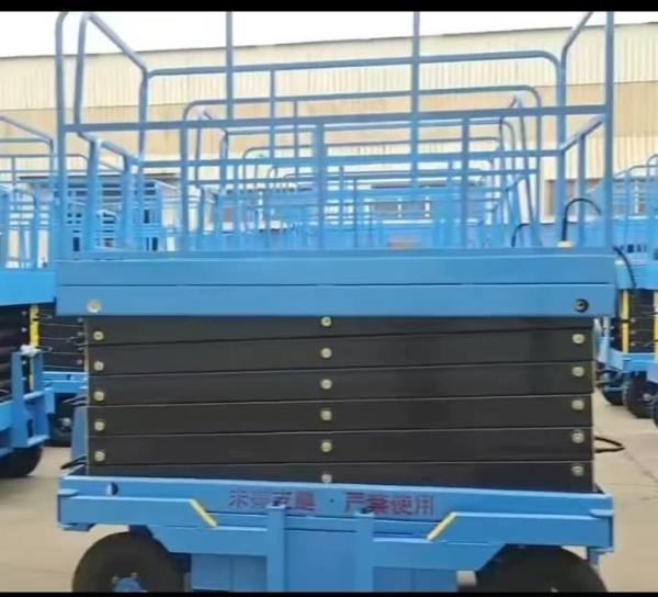 SJY0.5-10 6-14M 320kg Electric Self-propelled Scissor Lift Mobile Aerial Work Man Lift Platform 4m 6m 8m 10m 12m 14m 16m 18m Mini Scissor Lift Table Elevated Small Electric Table Electric Scaffolding