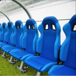 Assento exterior do estádio de 6 assentos para o banco do substituto do clube do futebol