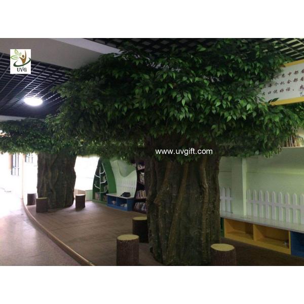 UVG huge banyan artificial decorative trees with hollow trunk for school library landscaping GRE068