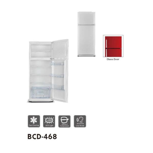 Bcd-468CZ двойная стеклянная дверь верхний вертикальный морозильник холодильники 468L Большая вместимость