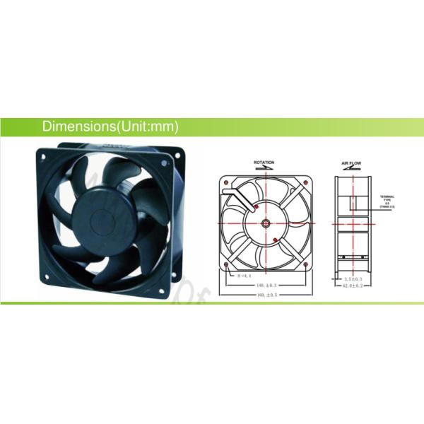 AC 16062 Explosion Proof Exhaust Fan / Metal High Speed Brushless Cooling Fans