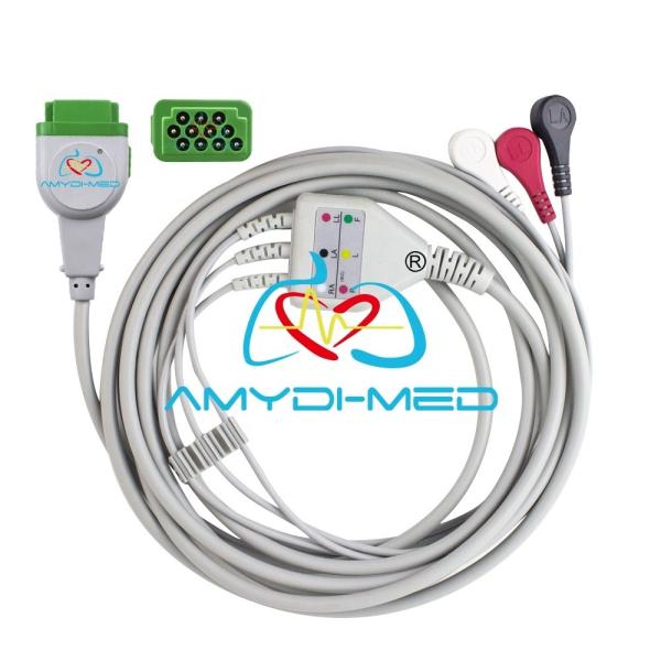 Direct Connect ECG Cables And Leadwires CB-72595R 2.4m For Datex Ohmeda Monitor