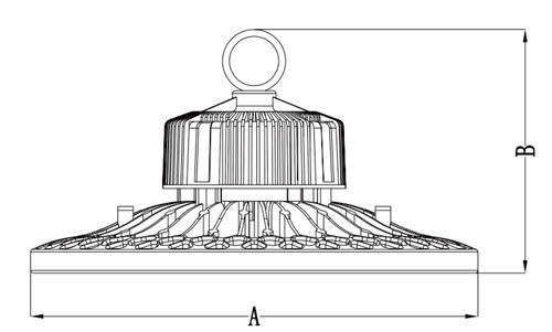 Склад залива AC100~240V UFO СИД IP65 высокий промышленный освещая высокую эффективность