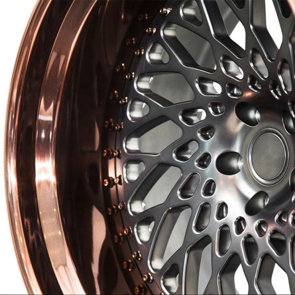 Customized wheel brushed bronze polished forged wheels 3 piece deep dish rims for benz