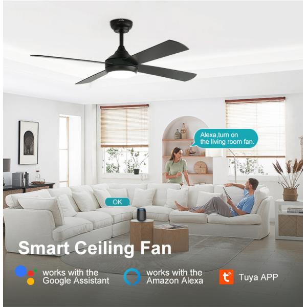 Black Finish ODM Tamanho 3 Cor LED Dimmable Ventilador de teto com 110-240V / 50Hz-60Hz de entrada