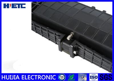 Black IP68 Fiber Optic Closure / Fiber Enclosure Box Corrosion Resistance