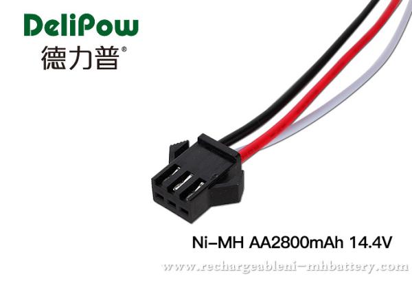 High Capacity Nimh Aa Batteries , Rechargeable Aa Battery Pack 2800mAh 14.4V