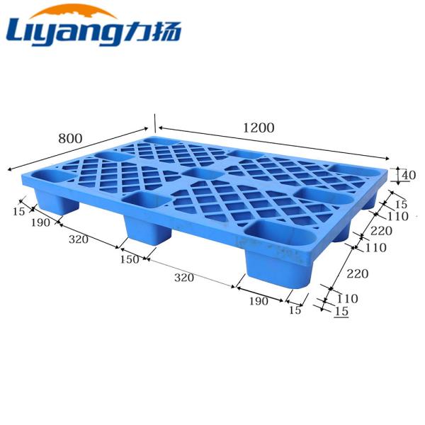 Blue HDPE Euro Plastic Pallet Industrial Plastic Pallet 1200 X 800