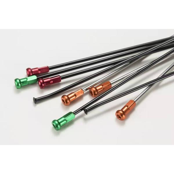 Motorcycle Stainless Steel Spokes and Blue Alloy Nipples for Optimal Functionality
