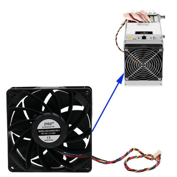 Strong Airflow Axial Fan 120mm 12V 6500PWM Cooling Fan 12038 Cooler Replacement 6Pin Connector for Machine