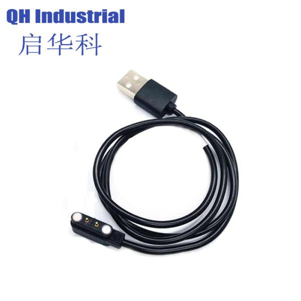 2Pin 4.0mm Pitch Waterproof Pogo Pin Connector Electronic Connector 2pin Magnetic Pogo Pin Connector