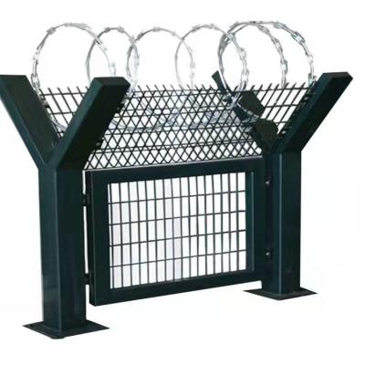 Galvanized Airport Perimeter Fence 50*100mm 50*150mm Hole Y Post Fence