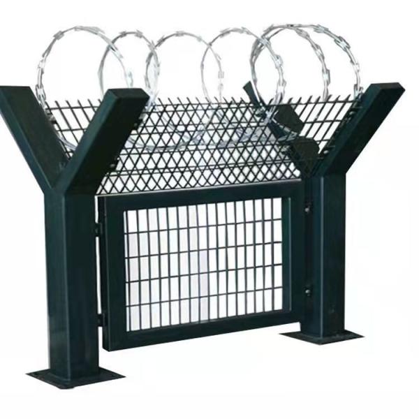 4.00mm 4.50mm 5.00mm Razor Barbed Y Post Fencing PVC Coated Anti Climb