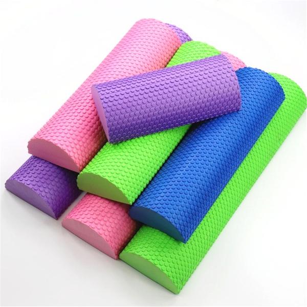 Half Round Foam Roller , Massage Foam Roller  Yoga Pilates Fitness Equipment Balance Pad