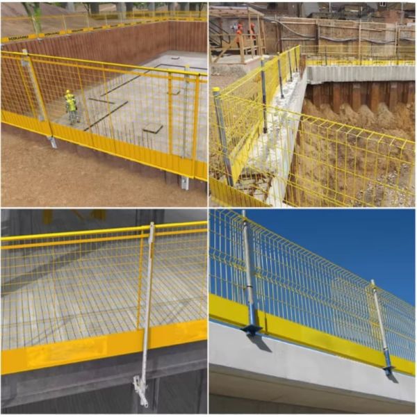 Yellow Edge Protection Fencing Barrier For Construction Contractors