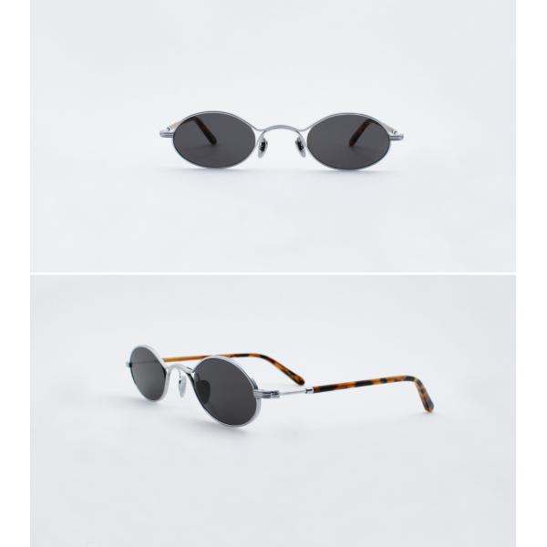 Fashion Men Women Retro Small Oval Sunglasses Titanium Frame Shades Unisex Eyewear