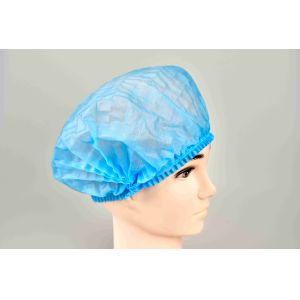 25gsm Non-Woven Double Elastic Disposable Round Head Cap Medical Doctor/Nurse