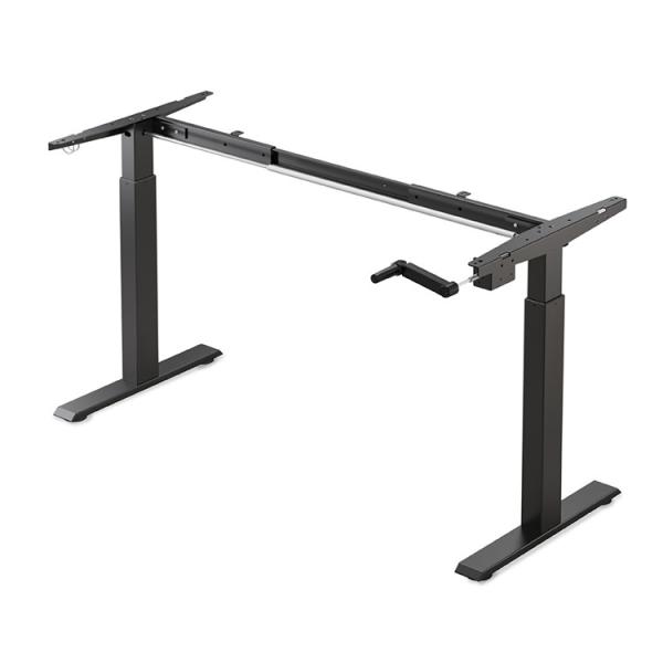 Office Computer Working Manual Height Adjustable Desk Wooden Table for Home Office