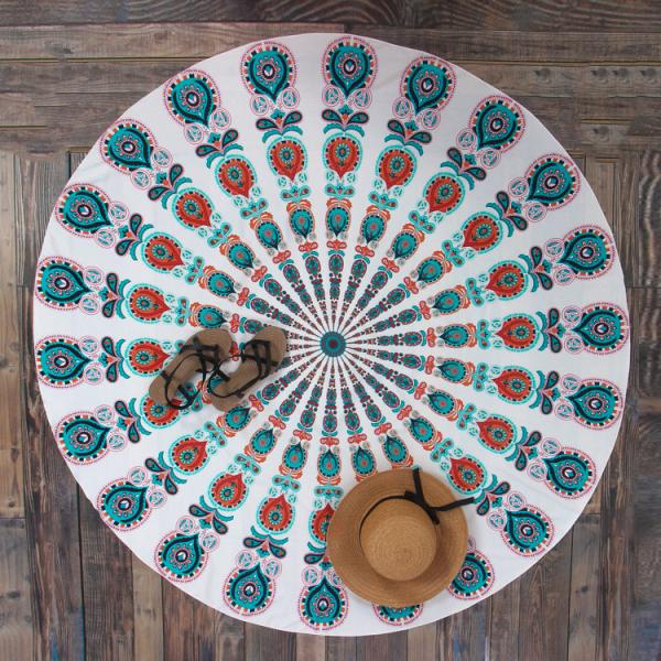 Light Weight Round Mandala Beach throw Cotton roundies round beach sarong