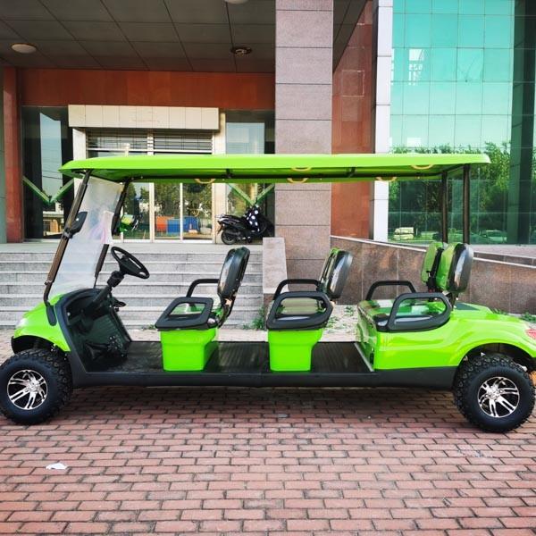 Green 6 Person 35 Mph Electric Golf Cart Club Car ODM OEM lead-acid battery sightseeing bus