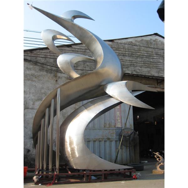 Design city mall plaza park campus large stainless steel art modern abstract creative sculpture furnishings