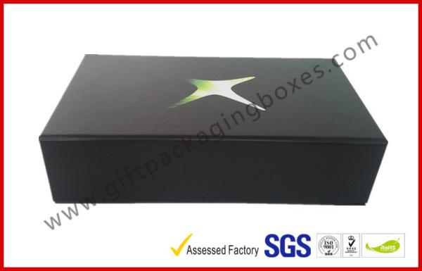 Matt Black Luxury Gift Boxes 350gsm , Offset Printing Magnetic Boxes