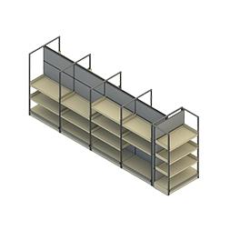 Étagère d'affichage de détail en bois avec support de barre de chargement, fixation de supermarché stable et élégante