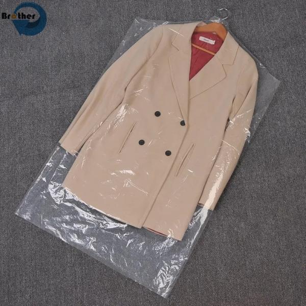 LDPE Transparent Clear Dry Cleaning Custom Printed Waterproof Plastic Garment Cover Bag