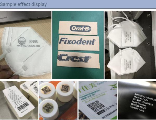5 mm - 15 mm Expiry Date Printing Machine , Cosmetic Industry Date Code Inkjet Printer
