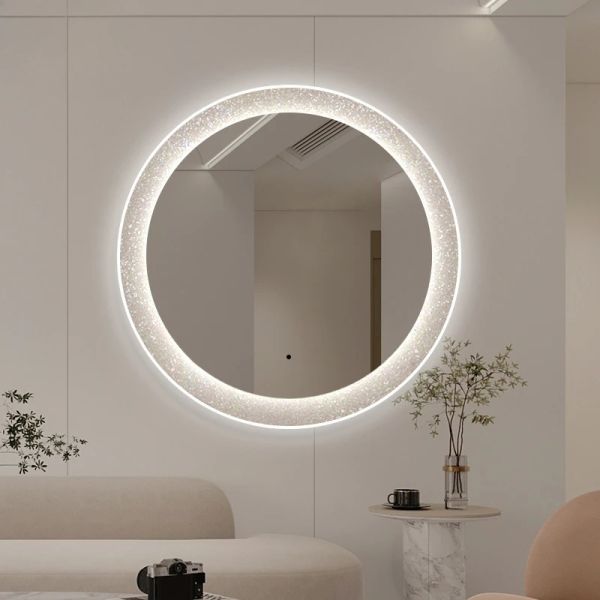 Bathroom Mirror Intelligent Luminous Wall Mirror Circular Makeup Mirror with Light (WH-MR-104)