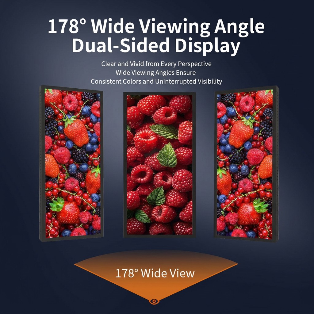 21.5 Inch Wall Mounted Stretched Bar LCD Display with Built-In CMS for Advertising Media Player