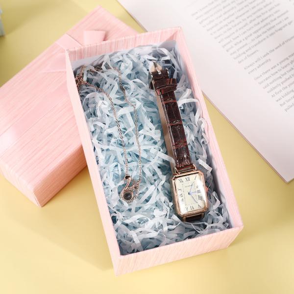 Rectangular Gift Box With Lid And Simple Bow Decoration Paper Box Manufacturers Wholesale