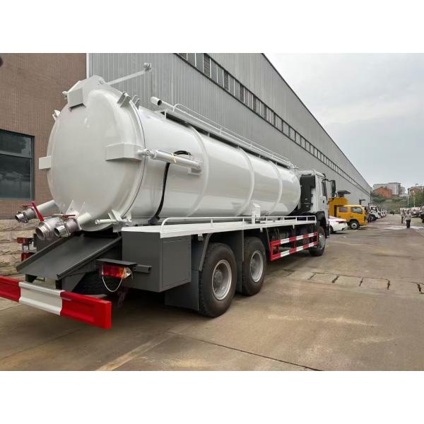 HOWO Heavy Duty 6 roues Camion d'égout 10CBM Volume du réservoir Couleur rouge Manche gauche