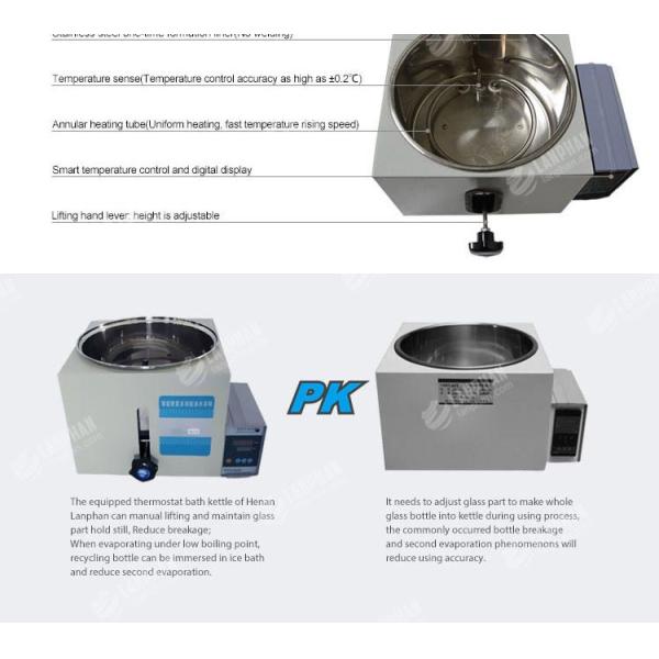 Destillation 5 литров вращательное для испарителя вакуума лаборатории 5L цифров роторного