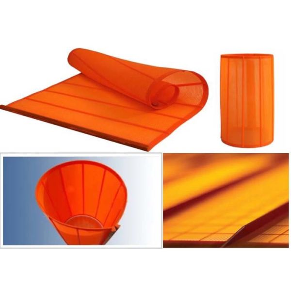 1040mm x 700mm Polyurethane Screen Mesh with 0.075mm - 1.5mm Hole Width and Red Color for Vibrating Screen Cloth