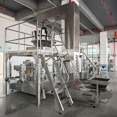 Multifunctional Snack Food Packaging Machine for Popcorn Chips Nuts Candies Premade Bag Packing Line
