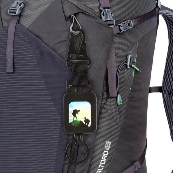 Deyi Badge Reel Outdoor Metal Carabiner Knife buckle Heavy Duty Retractable