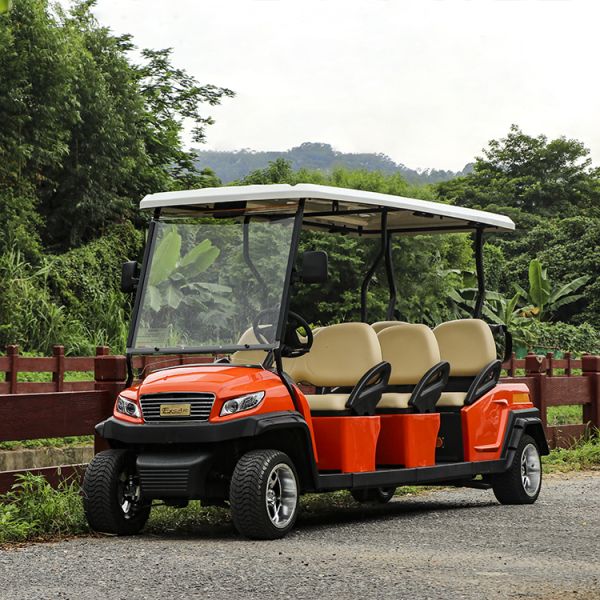 High Atmosphere Elegant Electric Golf Buggy 6 Seats Large Space carried Safe 48V Lithium Battery