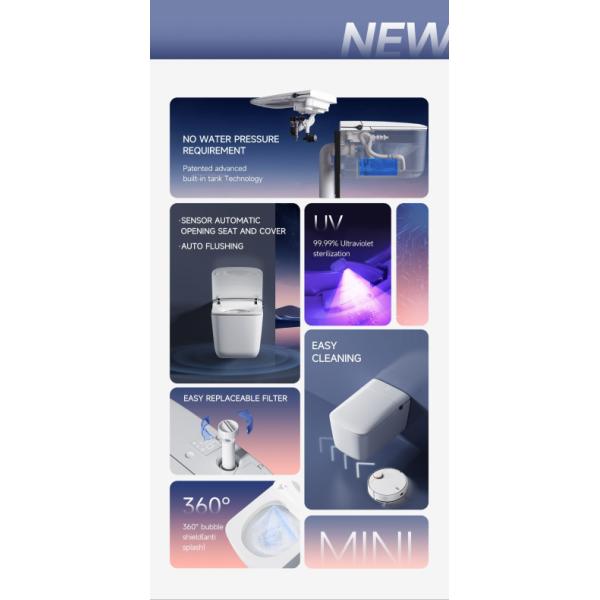 Découvrez la dernière technologie de salle de bain avec notre toilette intelligente moderne pour une expérience luxueuse