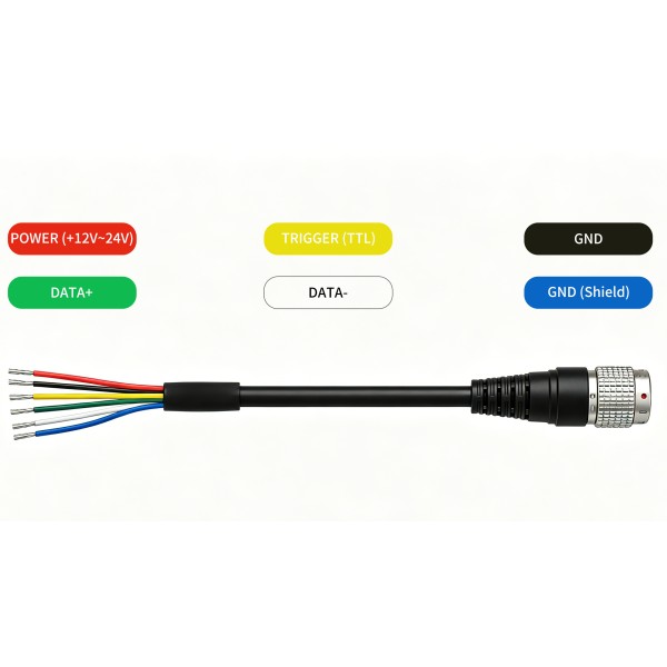 Hirose 6 Pin HR10A-7P-6S High Flex Industrial Camera Power Cable