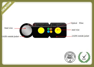 Self - Supporting FTTH Fiber Optic Cable 4 Core With High Tensile Strength