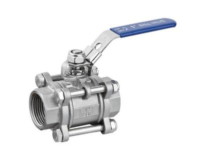 3 Piece Locking Stainless Steel Ball Valves , Full Bore 1000 WOG Ball Valve