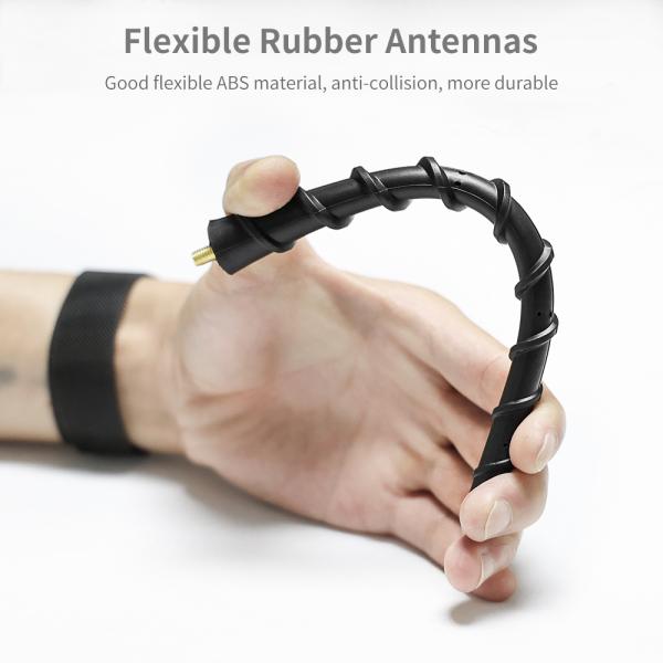 7 дюймовая черная спиральная изогнутая радиоантенна AM/FM универсальная для грузовых автомобилей автомобилей внедорожников 5dbi Gain