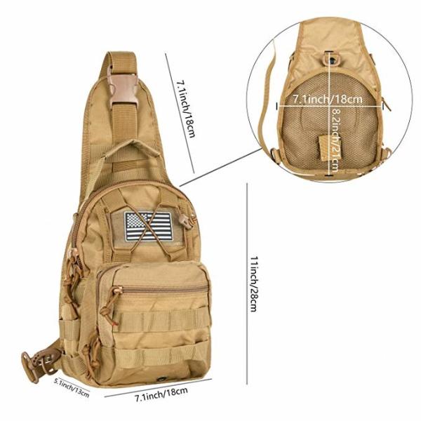 High End Tactical Medical Sling Bag , Military Assault Bag Day Pack For Men