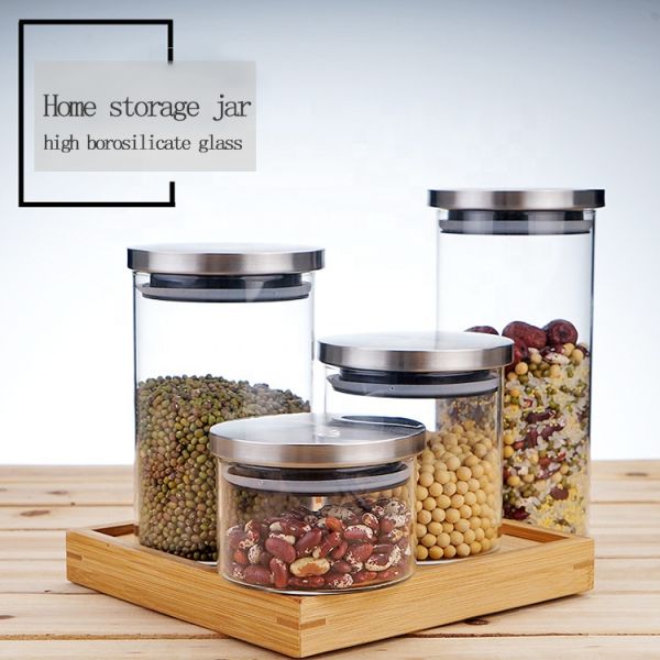 Heat Resistant 8oz Airtight High Borolicicate Glass Jar With Metal Lid Custom Size