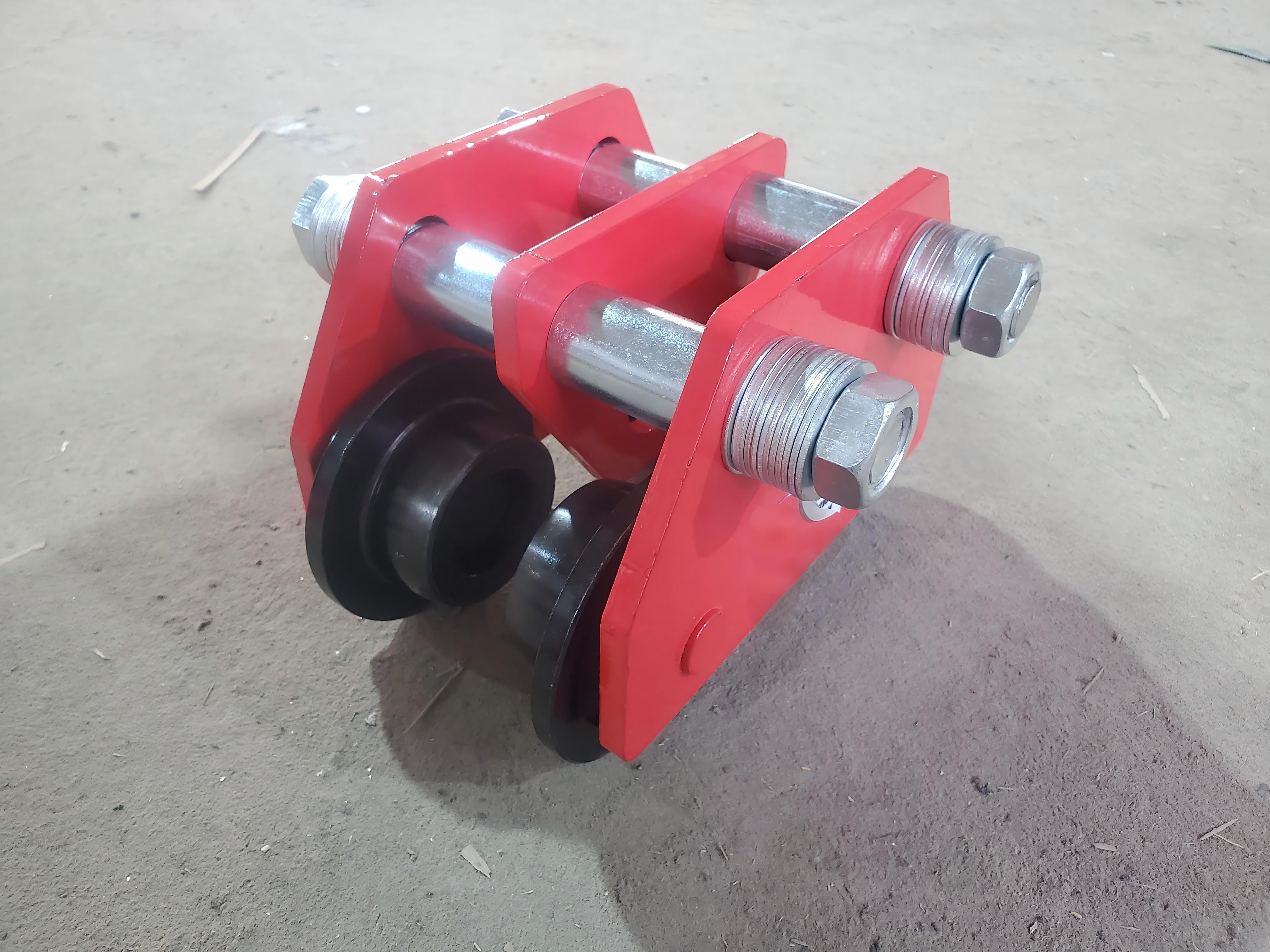 Wear Resistant Manual Plain Trolley Push Type Monorail Travelling Trolley For Workshop Lifting