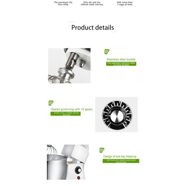 360x220x405 мм Коммерческая пекарня из нержавеющей стали Миксера для хлебобулочных изделий