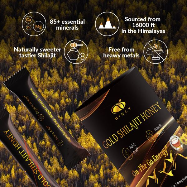 Organic Sugar Free Himalayan Shilajit Honey Stick With 60% Fulvic Acid For Energy Boost